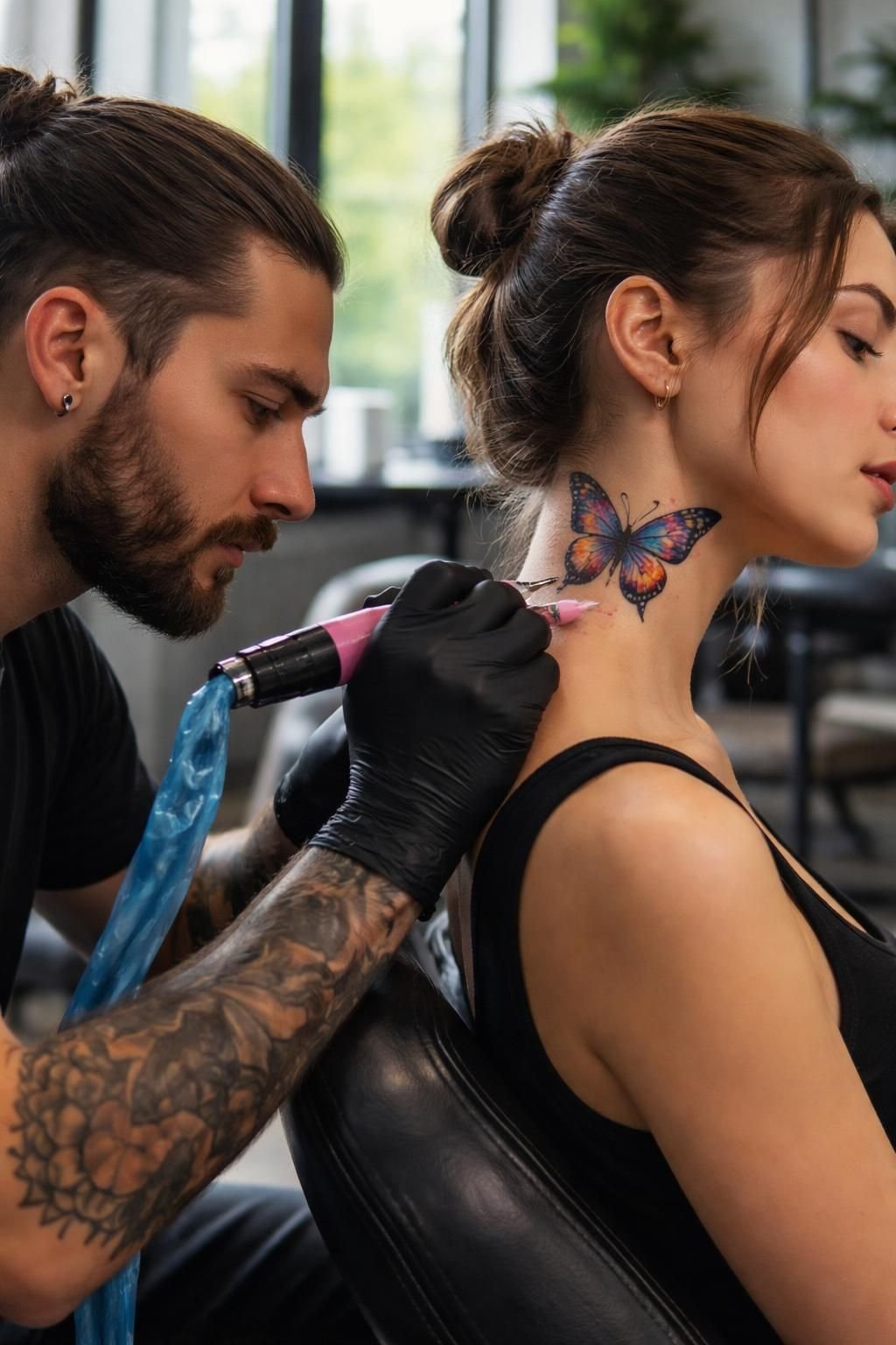 découvrez notre guide complet pour choisir le tatouage papillon idéal au cou, avec des conseils sur les styles, la signification et l'emplacement parfait.